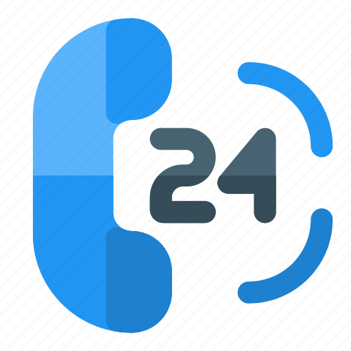24hours, support, phone, hotel, facility, help icon - Download on Iconfinder