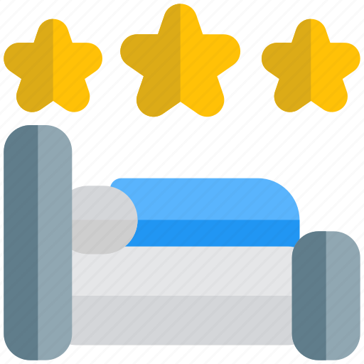 Bed, star, holiday, bedroom, vacation, hotel, travel icon - Download on Iconfinder