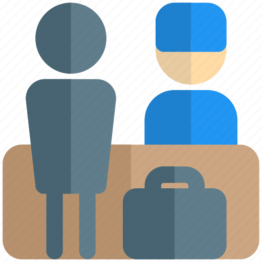 Check, in, hotel, guest, reception, vacation, travel icon - Download on Iconfinder