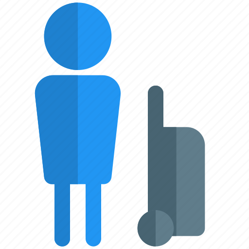Man, bag, hotel, avatar, travel, vacation icon - Download on Iconfinder