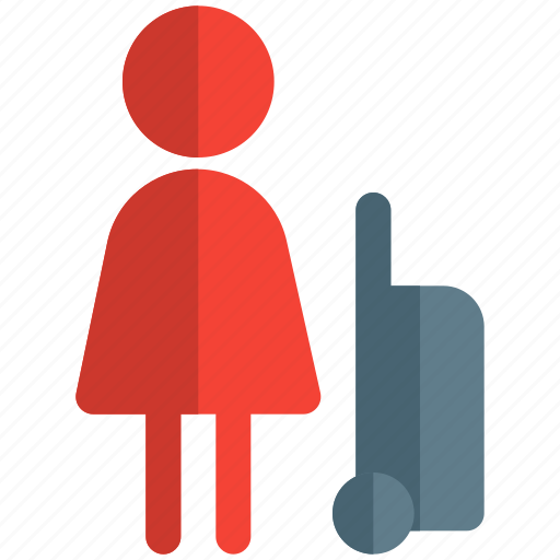 Women, bag, suitcase, hotel, travel, journey icon - Download on Iconfinder