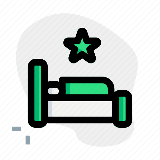Bed, star, hotel, rating, bedroom, travel, staycation icon - Download on Iconfinder