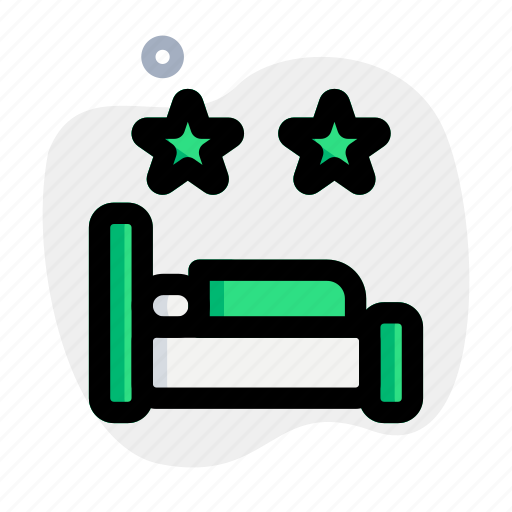 Bed, star, hotel, staycation, rating, ranking icon - Download on Iconfinder