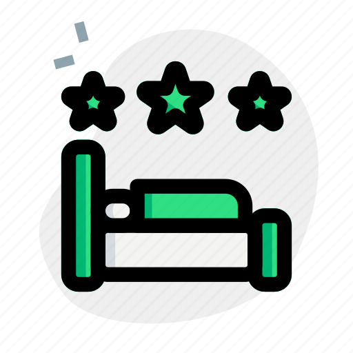 Bed, star, hotel, ranking, rating, bedroom, facility icon - Download on Iconfinder