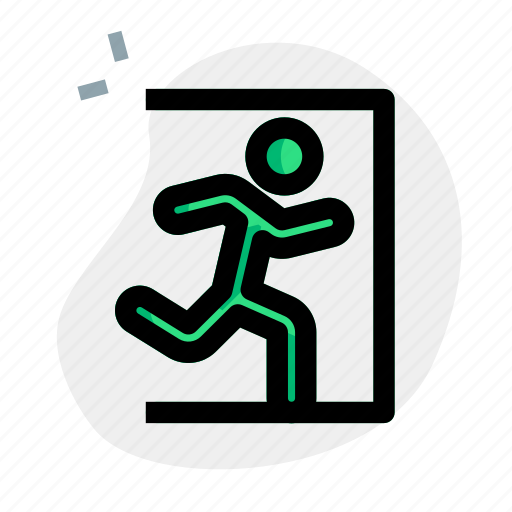 Emergency, exit, hotel, door, gateway, travel, accommodation icon - Download on Iconfinder