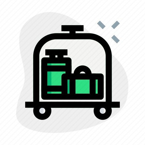 Luggage, cart, hotel, trolley, bag, vacation, facility icon - Download on Iconfinder