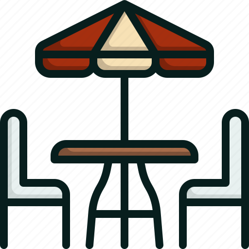 Terrace, hotel, vacation, outdoor, furniture icon - Download on Iconfinder