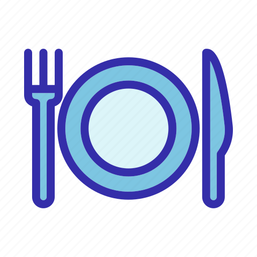 Hotel, restaurant, plate, cutlery, fork, dishes, dish icon - Download on Iconfinder