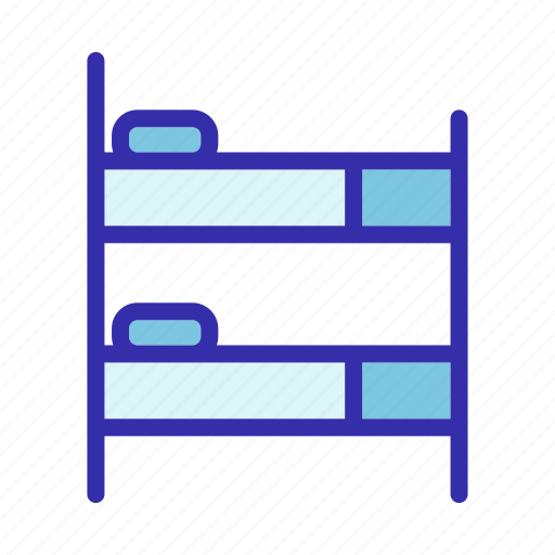 Hotel, bunk bed, bedroom, ladder, sleep, bed icon - Download on Iconfinder
