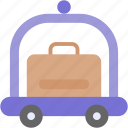 luggage, cart, hand, hotel, service, holidays, travel, baggage