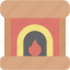 fireplace, chimney, living, room, winter, warm, cold 