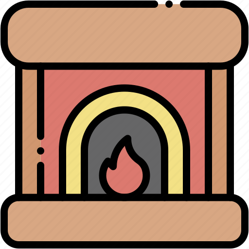 Fireplace, chimney, living, room, winter, warm, cold icon - Download on Iconfinder