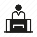 .svg, reception, front desk, receptionist, service, extension, desk