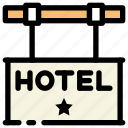 hotel, hotel sign, location