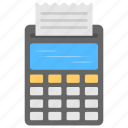 billing counter, billing machine, calculator, cash receipt, cash register
