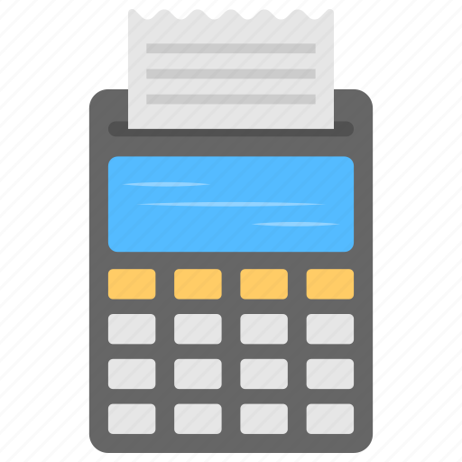 Billing counter, billing machine, calculator, cash receipt, cash register icon - Download on Iconfinder