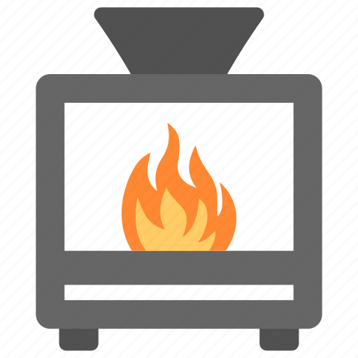 Chimney, fire pit, fireplace, heating, warm icon - Download on Iconfinder