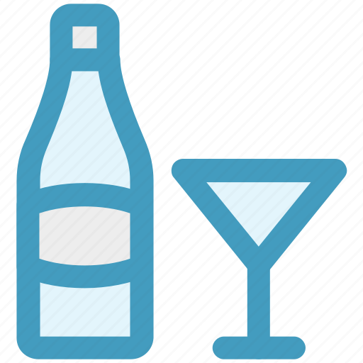 Bottle, bottle and glass, drinks, glass, wine, wine glass icon - Download on Iconfinder