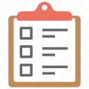 board, checklist, invoice, page, paper