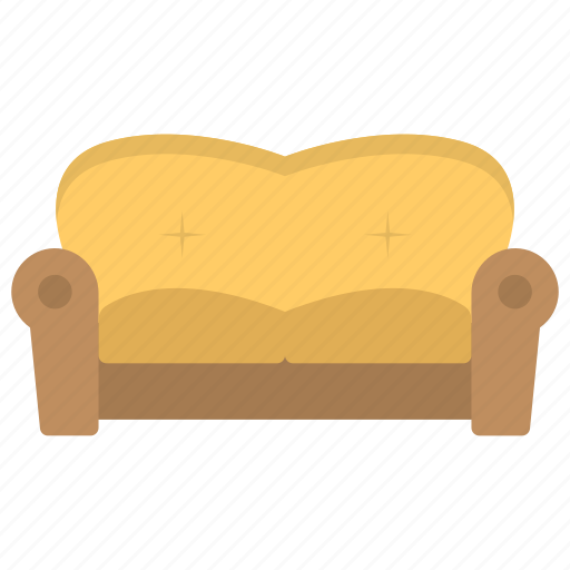 Brown sofa, couch, furniture, living room, single sofa, sofa set icon - Download on Iconfinder