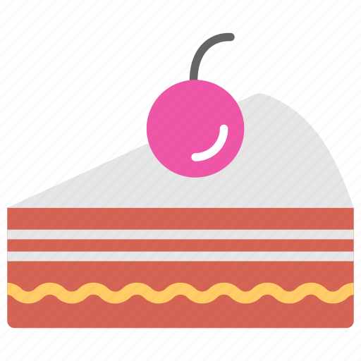 Cake slice, cherry cake, cupcake, freshly baked, pastry icon - Download on Iconfinder