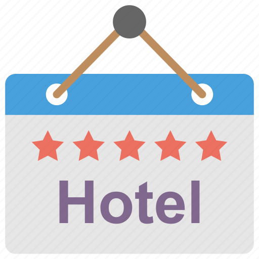 Five star hotel, hotel reservation, hotel sign board, signboard, signpost icon - Download on Iconfinder