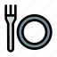 fork, plate, kitchen, dinner, restaurant 