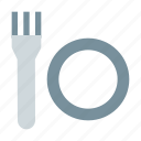 fork, plate, kitchen, dinner, restaurant