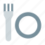 fork, plate, kitchen, dinner, restaurant 