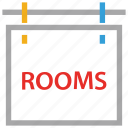 information, room sign, rooms, signboard 