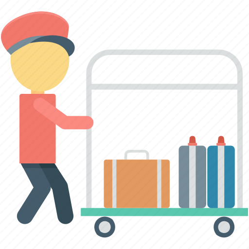 Hotel cart, hotel service, luggage, luggage cart, porter icon - Download on Iconfinder