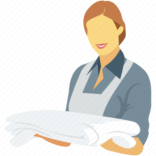 Hotel maid, hotel worker, maid, room service, woman icon - Download on Iconfinder