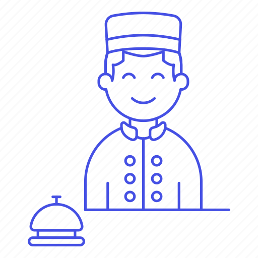Bell, bellhop, call, check, counter, hotel, in icon - Download on Iconfinder