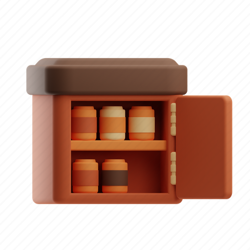 Mini, fridge, freezer, kitchen, device, vehicle, usb 3D illustration - Download on Iconfinder