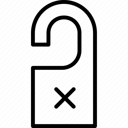 Disturb, door, hanger, label, private, sign, tag icon - Download on Iconfinder