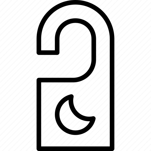 Door, hanger, label, sign, sleeping, tag icon - Download on Iconfinder
