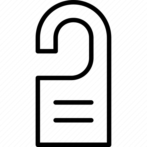 Door, hanger, label, sign, tag, text icon - Download on Iconfinder