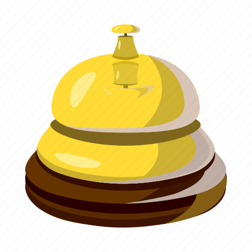 Assistance, bell, cartoon, gold, hotel, reception, service icon - Download on Iconfinder