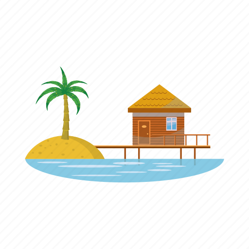 Cartoon, hotel, luxury, resort, travel, vacation, water icon - Download on Iconfinder