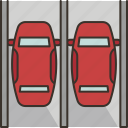 car, parking, lot, area, transportation
