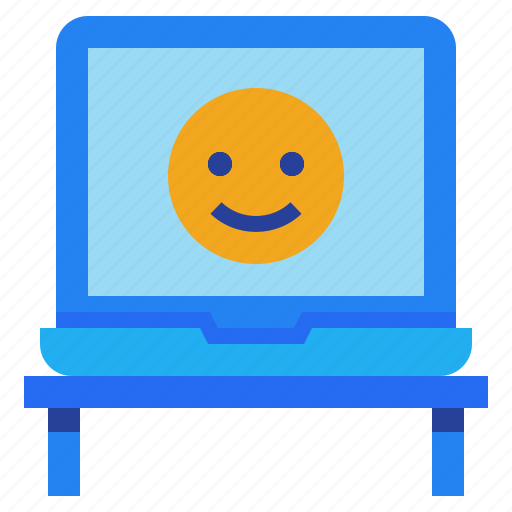 Desk, friendly, happy, laptop, nomad, workspace icon - Download on Iconfinder