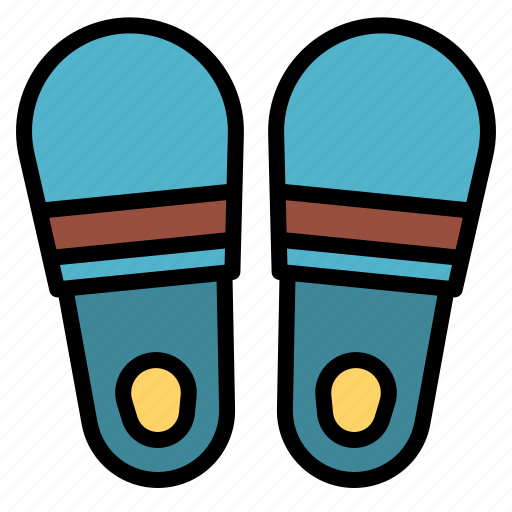 Hotel, slippers, footwear, sandals, flipflops, shoes icon - Download on Iconfinder