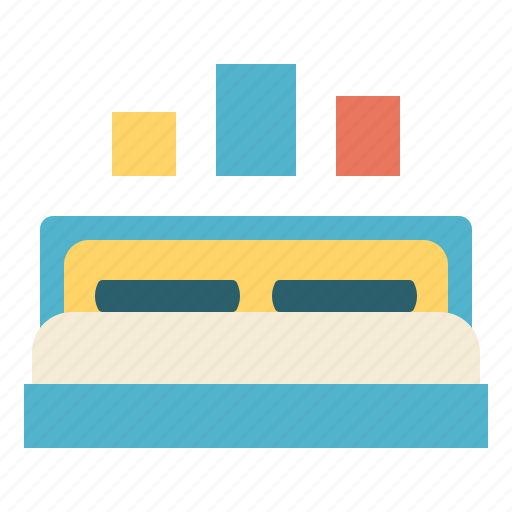 Hotel, doublebed, bed, furniture, room, interior icon - Download on Iconfinder