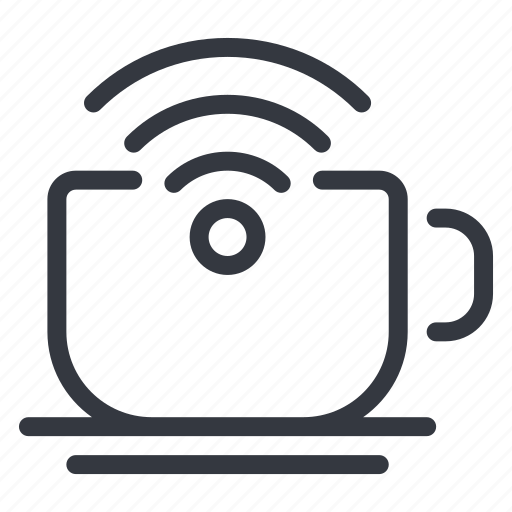 Hotel, drink, coffee, cup, service, wifi, wireless icon - Download on Iconfinder