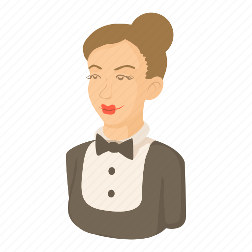 Cartoon, female, maid, object, service, uniform, worker icon - Download on Iconfinder