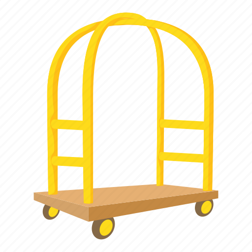 Baggage, cart, cartoon, hotel, luggage, object, trolley icon - Download on Iconfinder