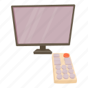 cartoon, control, object, remote, technology, television, tv