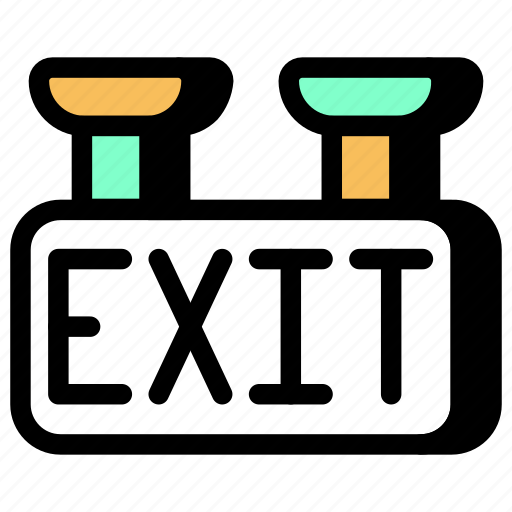Exit, leave, board, english, word, depart, signboard icon - Download on Iconfinder