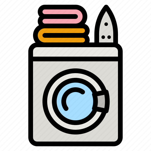Laundry, basket, service, cloth, iron icon - Download on Iconfinder