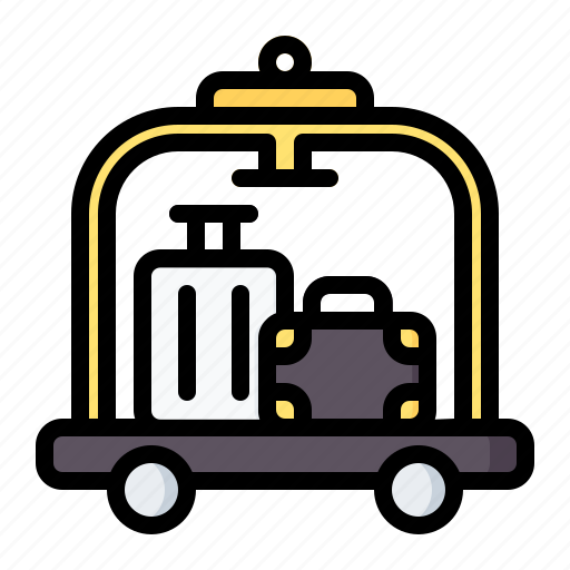 Hotel, service, luggage, cart icon - Download on Iconfinder